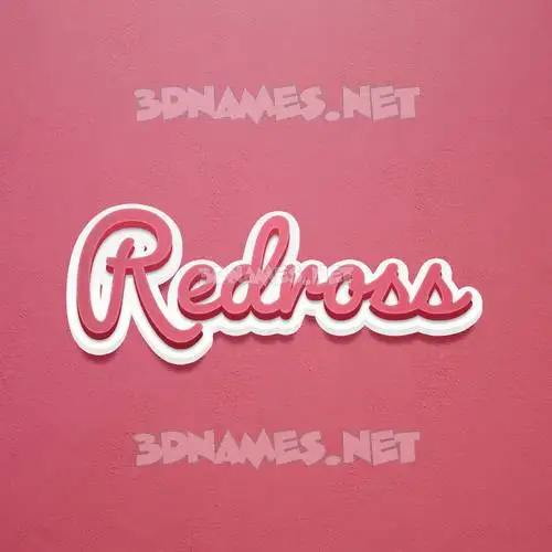 redross in Red Scribble style - 3D name wallpaper