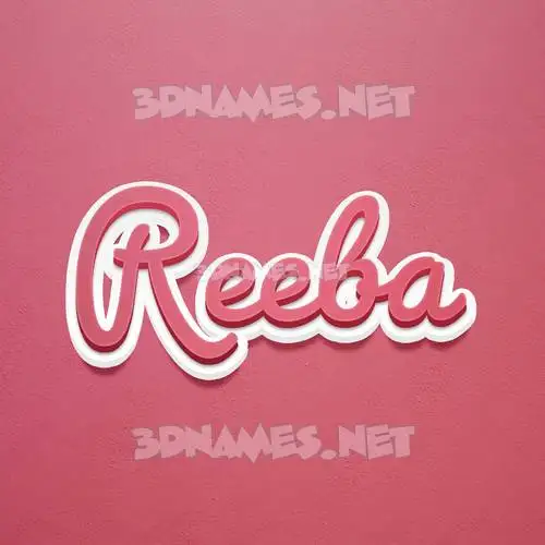 reeba in Red Scribble style - 3D name wallpaper