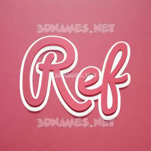 ref in Red Scribble style - 3D name wallpaper ref in Red Scribble style - 3D name wallpaper