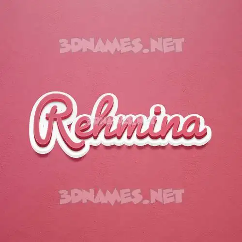rehmina in Red Scribble style - 3D name wallpaper