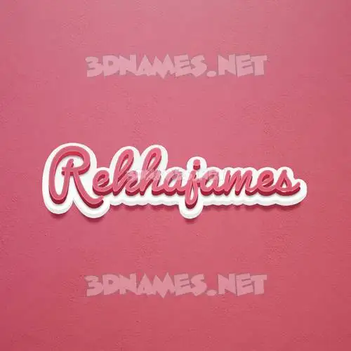rekhajames in Red Scribble style - 3D name wallpaper