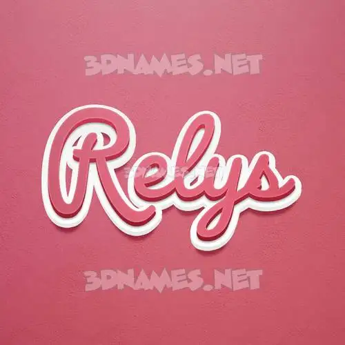 relys in Red Scribble style - 3D name wallpaper relys in Red Scribble style - 3D name wallpaper
