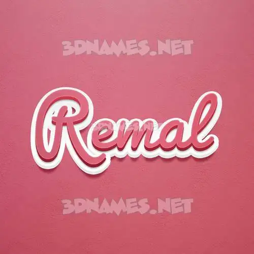 remal in Red Scribble style - 3D name wallpaper remal in Red Scribble style - 3D name wallpaper