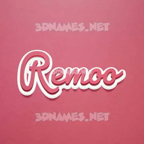 remoo in Red Scribble style - 3D name wallpaper remoo in Red Scribble style - 3D name wallpaper