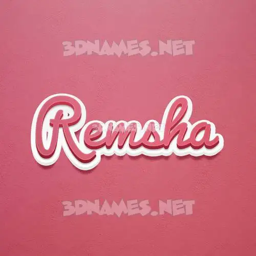 remsha in Red Scribble style - 3D name wallpaper remsha in Red Scribble style - 3D name wallpaper
