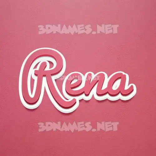 rena in Red Scribble style - 3D name wallpaper