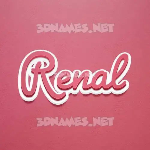 renal in Red Scribble style - 3D name wallpaper renal in Red Scribble style - 3D name wallpaper