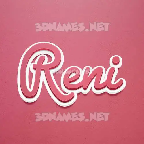reni in Red Scribble style - 3D name wallpaper reni in Red Scribble style - 3D name wallpaper