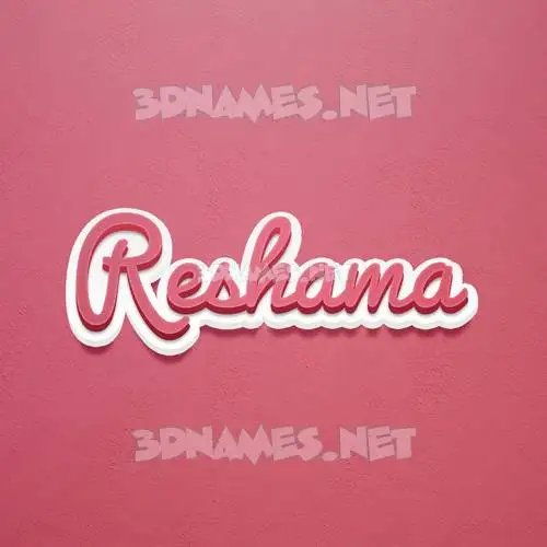 reshama in Red Scribble style - 3D name wallpaper