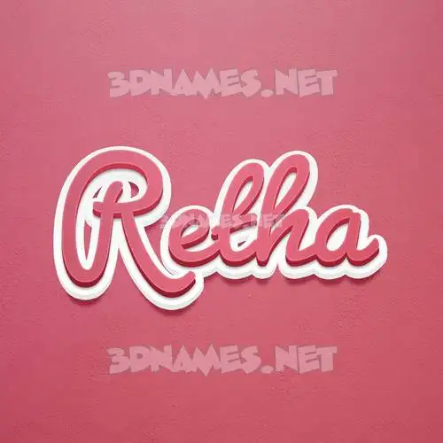 retha in Red Scribble style - 3D name wallpaper retha in Red Scribble style - 3D name wallpaper