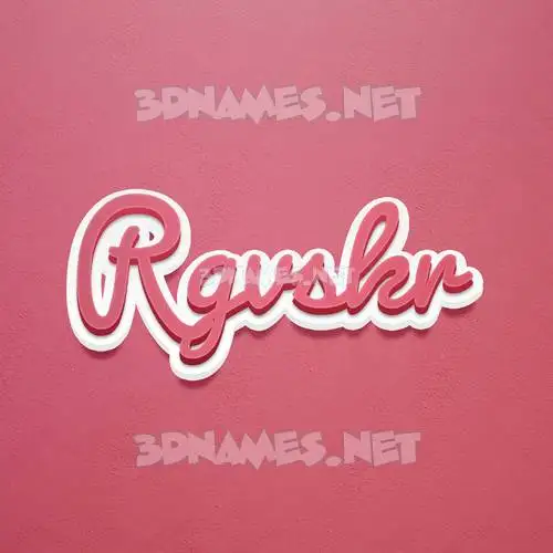 rgvskr in Red Scribble style - 3D name wallpaper