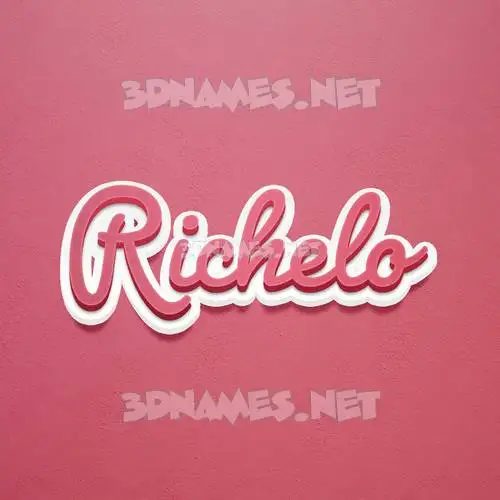 richelo in Red Scribble style - 3D name wallpaper richelo in Red Scribble style - 3D name wallpaper