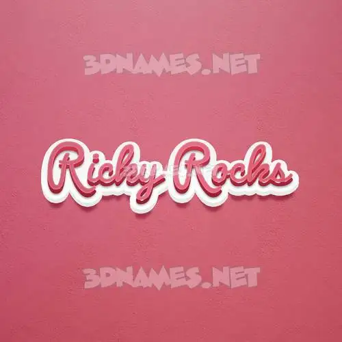 ricky rocks in Red Scribble style - 3D name wallpaper ricky rocks in Red Scribble style - 3D name wallpaper