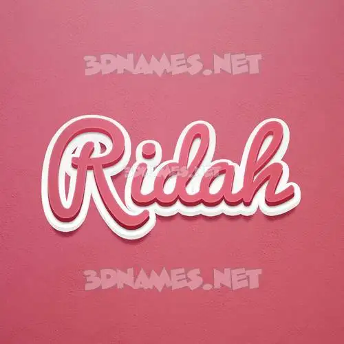 ridah in Red Scribble style - 3D name wallpaper ridah in Red Scribble style - 3D name wallpaper