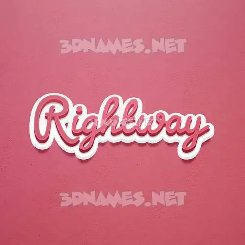 rightway in Red Scribble style - 3D name wallpaper rightway in Red Scribble style - 3D name wallpaper