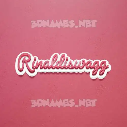 rinaldiswagg in Red Scribble style - 3D name wallpaper