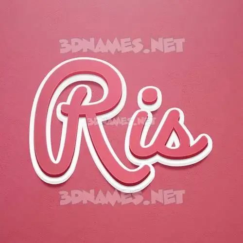 ris in Red Scribble style - 3D name wallpaper ris in Red Scribble style - 3D name wallpaper