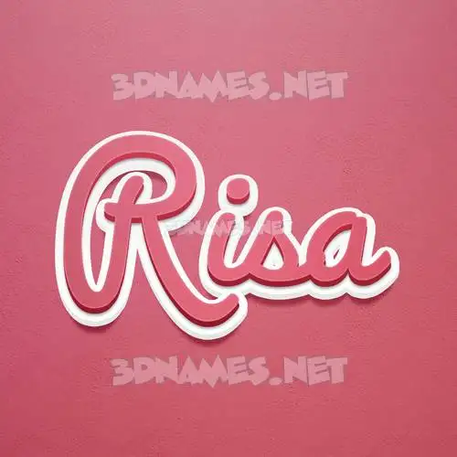 risa in Red Scribble style - 3D name wallpaper