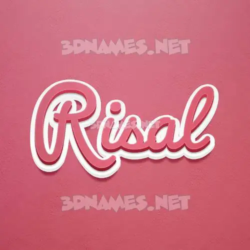 risal in Red Scribble style - 3D name wallpaper risal in Red Scribble style - 3D name wallpaper