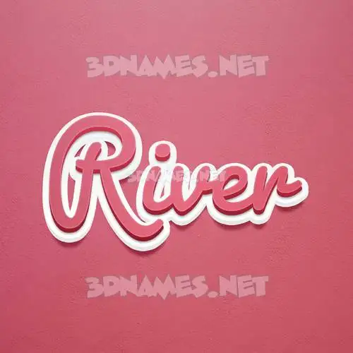river in Red Scribble style - 3D name wallpaper river in Red Scribble style - 3D name wallpaper