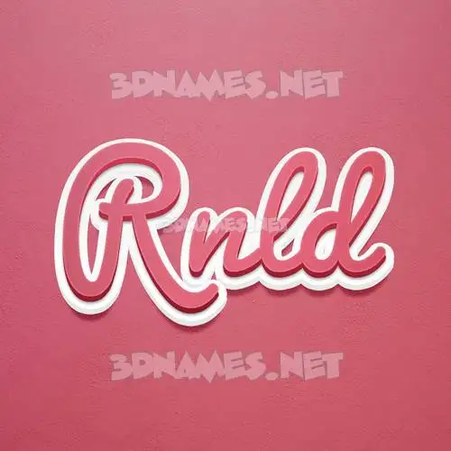 rnld in Red Scribble style - 3D name wallpaper rnld in Red Scribble style - 3D name wallpaper