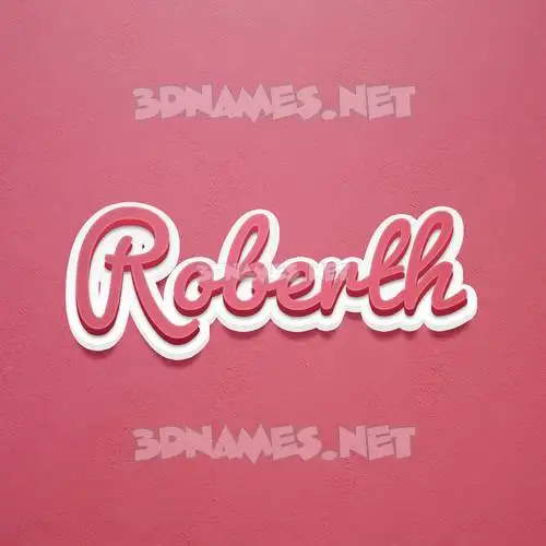 roberth in Red Scribble style - 3D name wallpaper