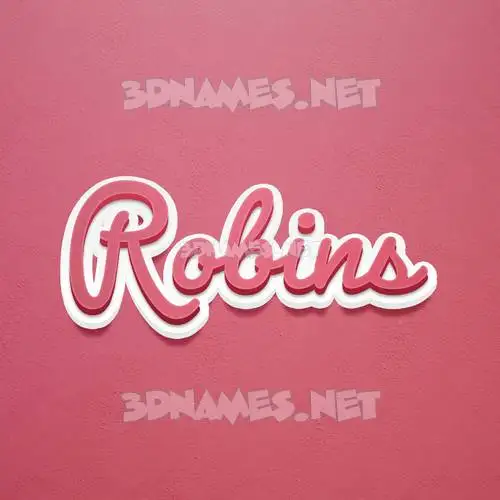 robins in Red Scribble style - 3D name wallpaper robins in Red Scribble style - 3D name wallpaper