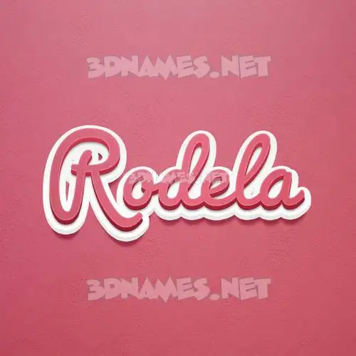 rodela in Red Scribble style - 3D name wallpaper rodela in Red Scribble style - 3D name wallpaper