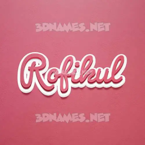 rofikul in Red Scribble style - 3D name wallpaper rofikul in Red Scribble style - 3D name wallpaper