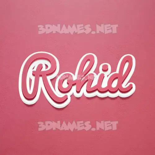 rohid in Red Scribble style - 3D name wallpaper rohid in Red Scribble style - 3D name wallpaper