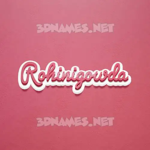rohinigowda in Red Scribble style - 3D name wallpaper rohinigowda in Red Scribble style - 3D name wallpaper