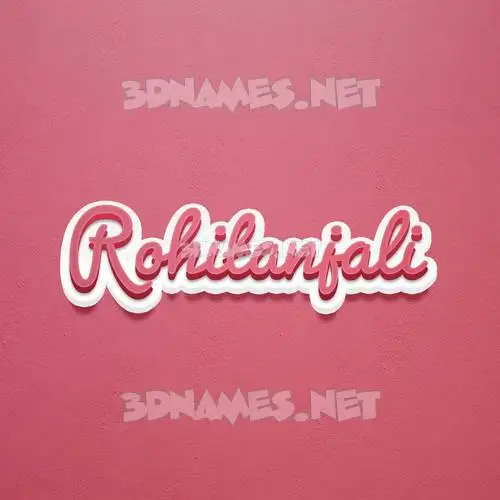 rohitanjali in Red Scribble style - 3D name wallpaper