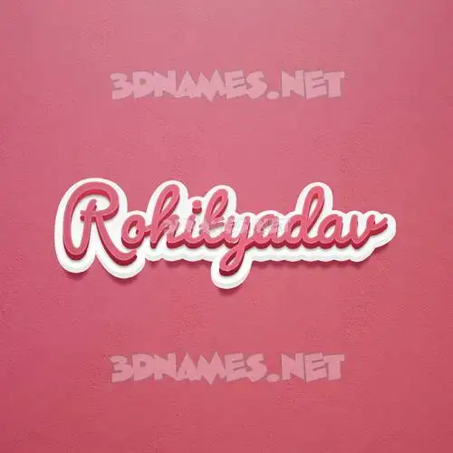 rohityadav in Red Scribble style - 3D name wallpaper