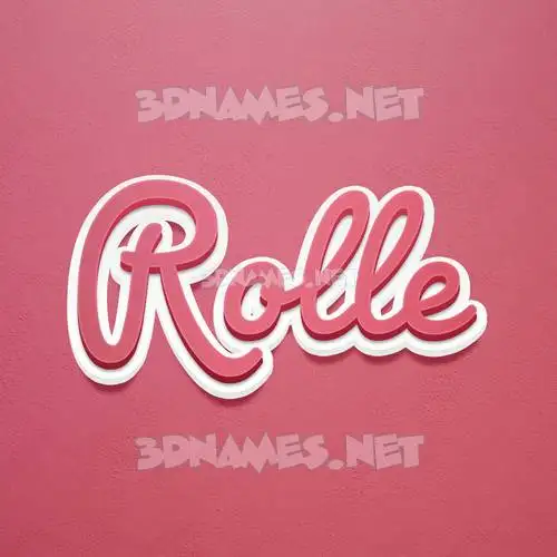 rolle in Red Scribble style - 3D name wallpaper