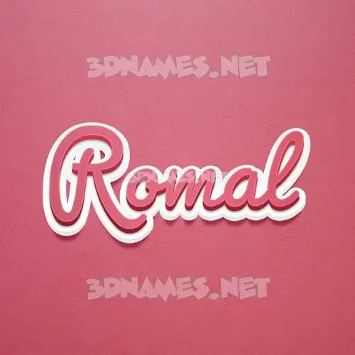 romal in Red Scribble style - 3D name wallpaper romal in Red Scribble style - 3D name wallpaper
