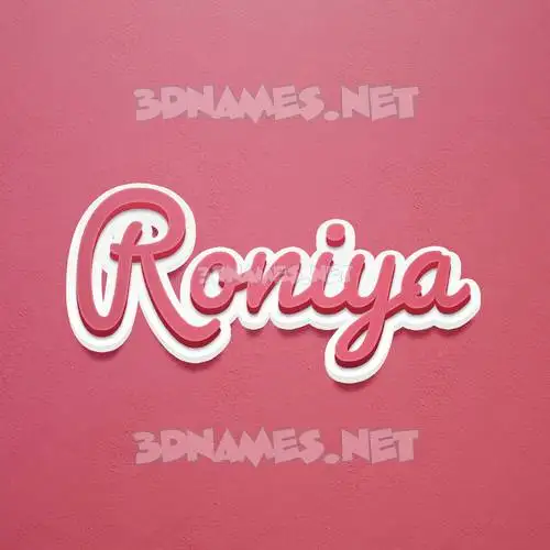 roniya in Red Scribble style - 3D name wallpaper roniya in Red Scribble style - 3D name wallpaper