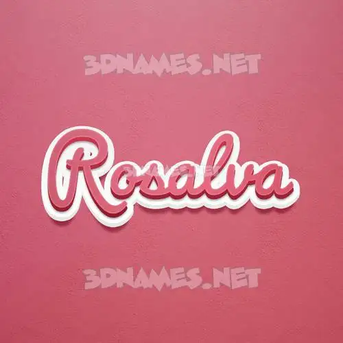 rosalva in Red Scribble style - 3D name wallpaper