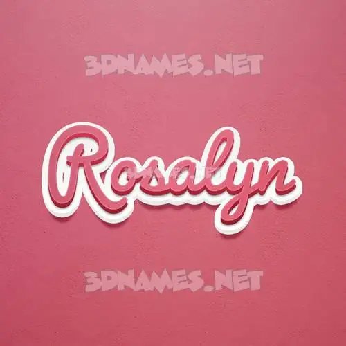 rosalyn in Red Scribble style - 3D name wallpaper