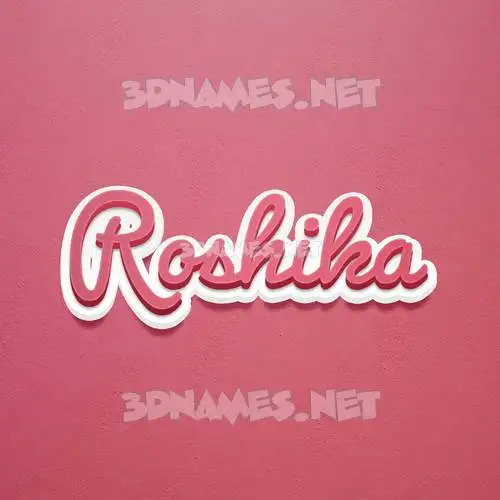 roshika in Red Scribble style - 3D name wallpaper roshika in Red Scribble style - 3D name wallpaper