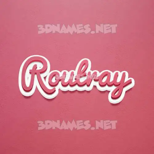 routray in Red Scribble style - 3D name wallpaper