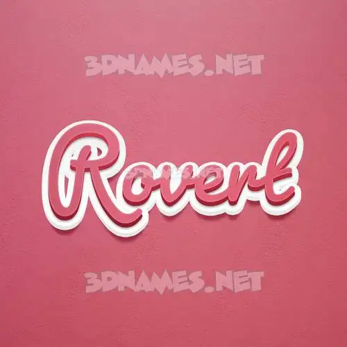 rovert in Red Scribble style - 3D name wallpaper