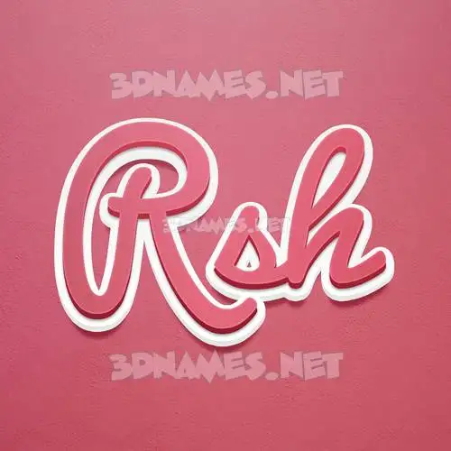 rsh in Red Scribble style - 3D name wallpaper rsh in Red Scribble style - 3D name wallpaper
