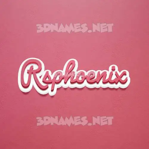 rsphoenix in Red Scribble style - 3D name wallpaper