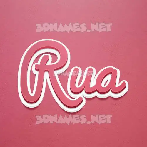 rua in Red Scribble style - 3D name wallpaper rua in Red Scribble style - 3D name wallpaper