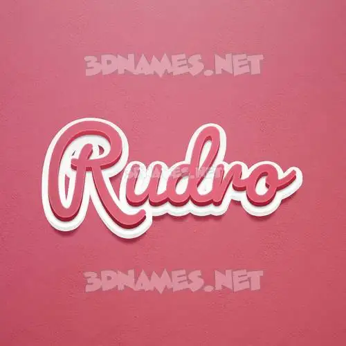 rudro in Red Scribble style - 3D name wallpaper rudro in Red Scribble style - 3D name wallpaper