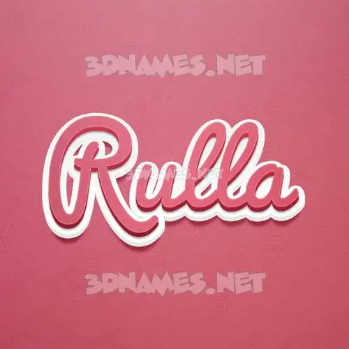 rulla in Red Scribble style - 3D name wallpaper rulla in Red Scribble style - 3D name wallpaper