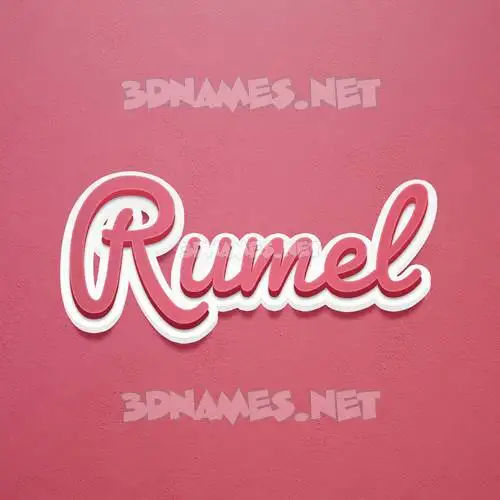 rumel in Red Scribble style - 3D name wallpaper rumel in Red Scribble style - 3D name wallpaper