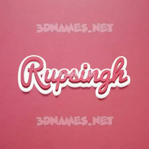 rupsingh in Red Scribble style - 3D name wallpaper
