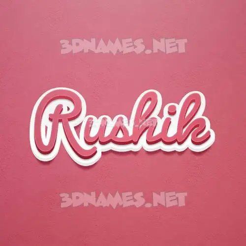 rushik in Red Scribble style - 3D name wallpaper rushik in Red Scribble style - 3D name wallpaper