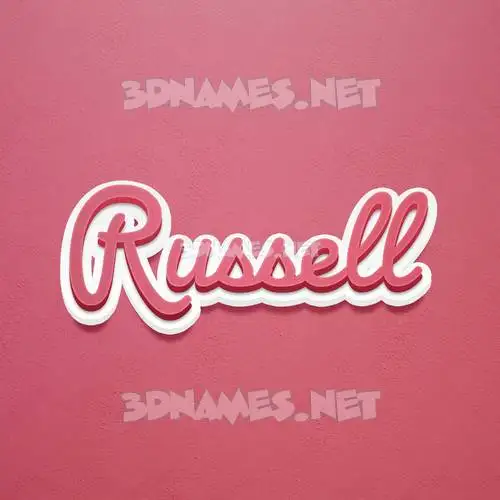 russell in Red Scribble style - 3D name wallpaper russell in Red Scribble style - 3D name wallpaper